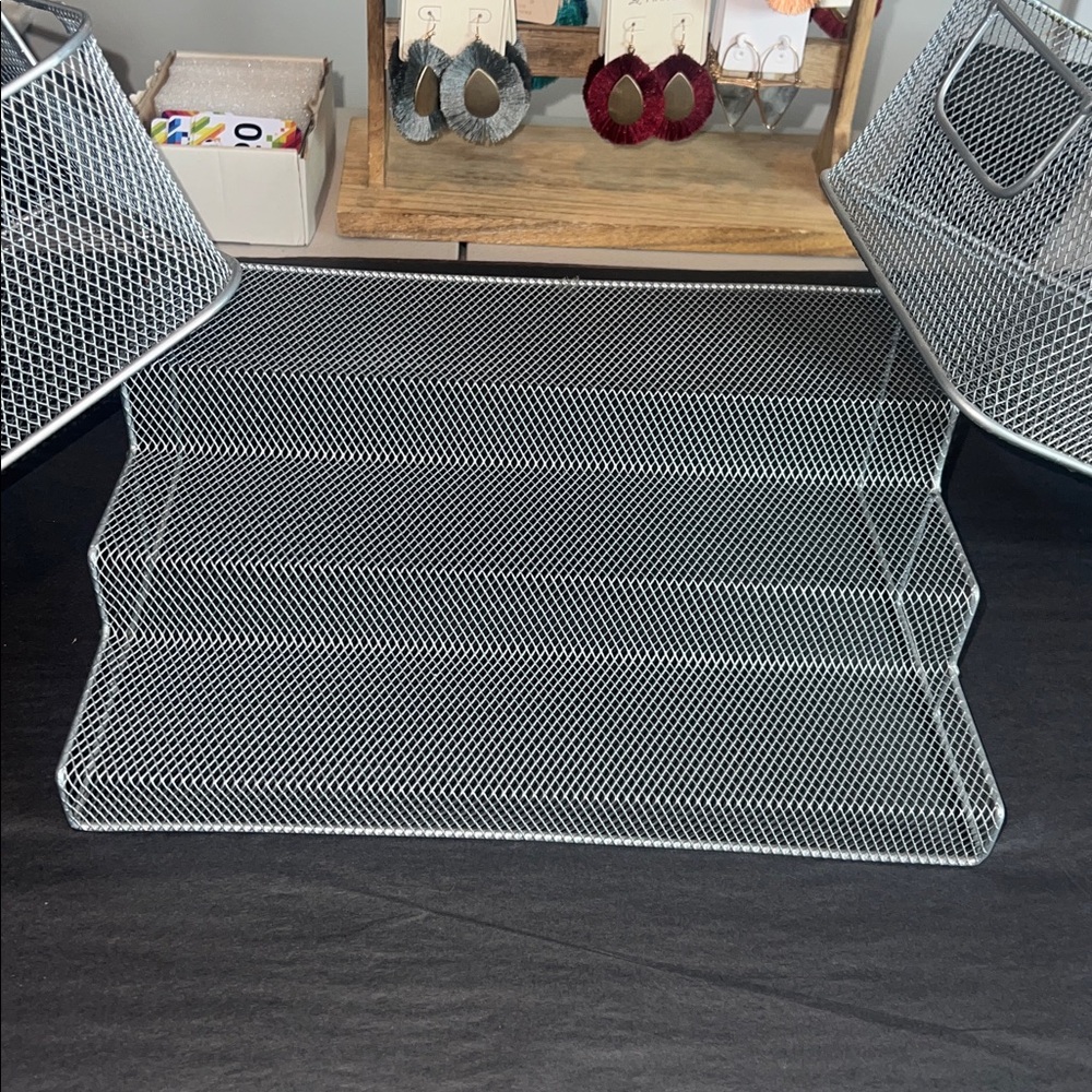Silver Metal Wire Storage Baskets - Picture 7 of 9